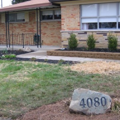 Engraved Address Stone