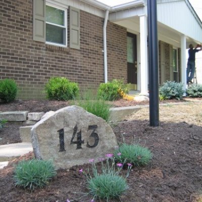 Engraved Address Stone