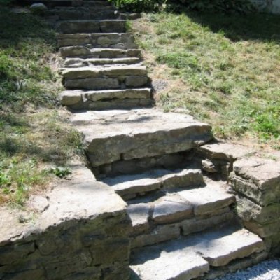 Stone Steps & Retaining Wall