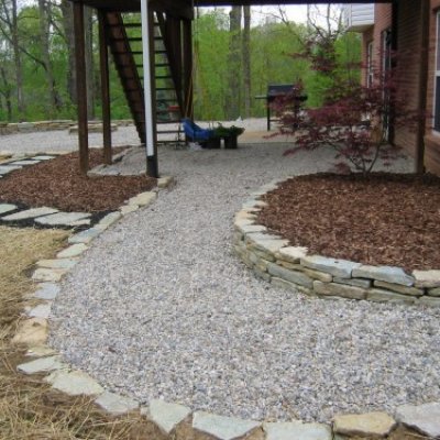 Stone Pathway & Retaining Wall