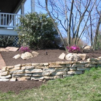 Natural Stone Retaining Wall