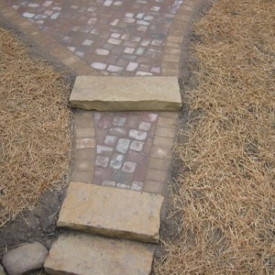 Paver Walkway & Stone Steps