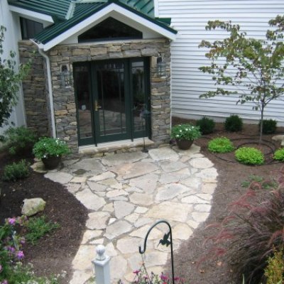 Landscape Design with Stone Patio