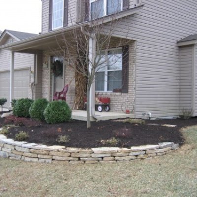 Natural Stone Retaining Wall