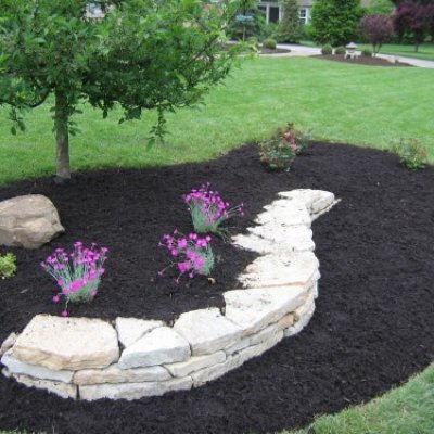 Natural Stone Retaining Wall