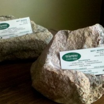 Granite rocks cut to be used to display your Cards