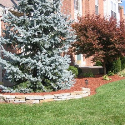 Natural Stone Retaining Wall