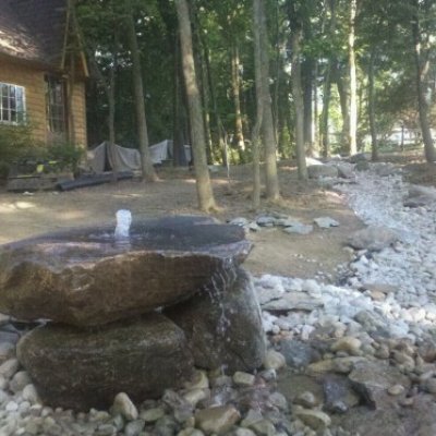 Custom Bubbling Boulder