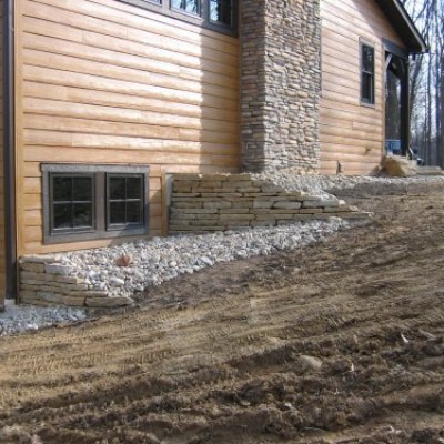 Natural Stone Retaining Wall