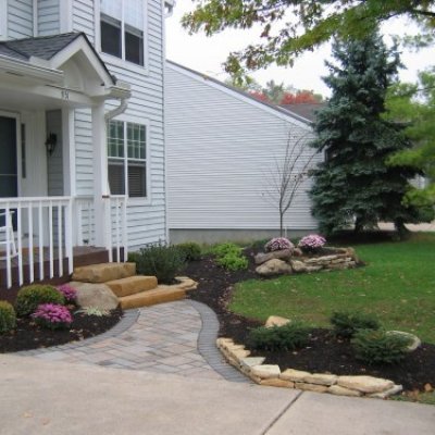 Paver Walkway Stone Steps