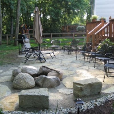 Stone Patio & Fire Pit