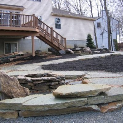 Natural Stone Retaining Wall