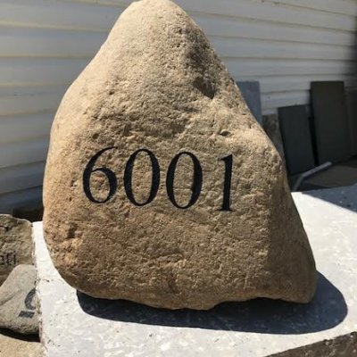 Engraved Address Stone