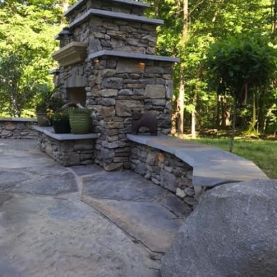 Fireplace side view