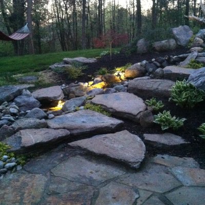 LED lighting With Custom Water Feature