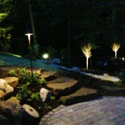 LED Lighting With Custom Pavor Patio