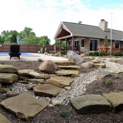 Natrual Sandstone Steps Dry Creek Bed