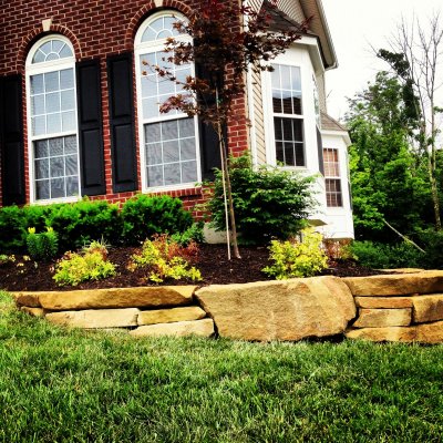 Stacked Sandstone Wall