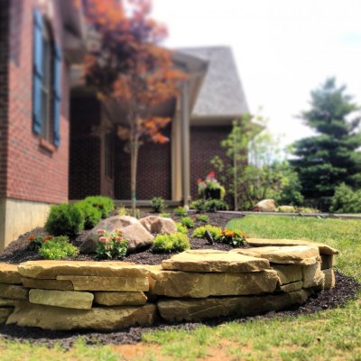 Stacked Sandstone Wall