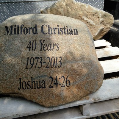 Stone Engraving Custom Lettering