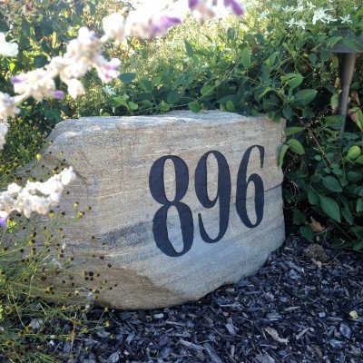 Engraved Address Stone