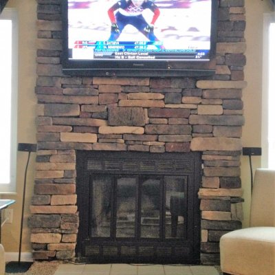 Custom Interior Stone Fireplace