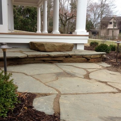 Natrual Sandstone Steps Irregular Pennsylvania Blue Flagstone Walkway