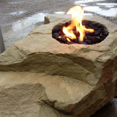 Custom Fire Boulder
