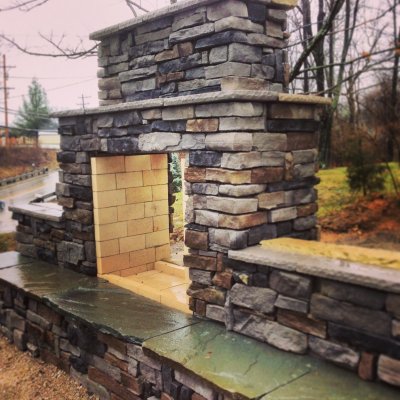 Custom Outdoor Fireplace