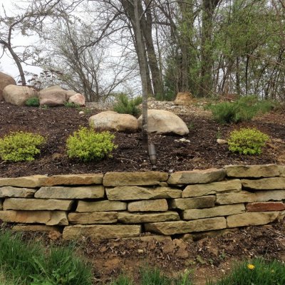 Stacked Sandstone Wall