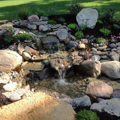 Landscape Desgin With Custom Water Fall