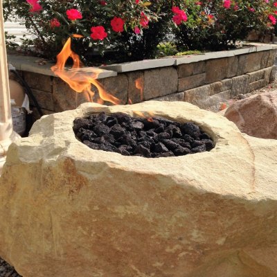 Custom Fire Boulder