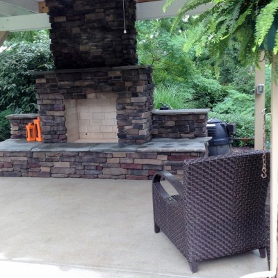 Custom Outdoor Fireplace