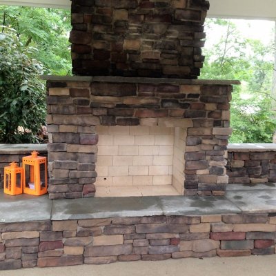 Custom Outdoor Fireplace