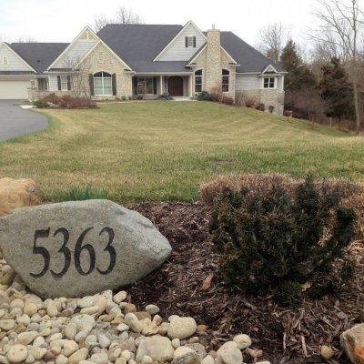 Engraved Address Stone