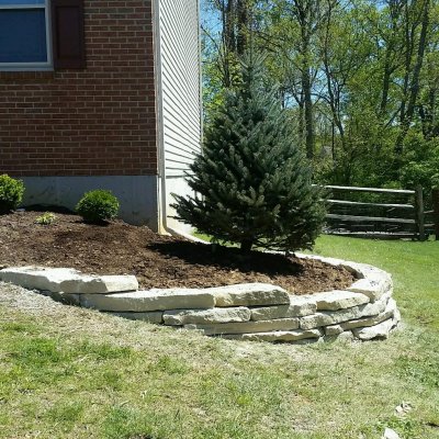 Stacked Sandstone Wall