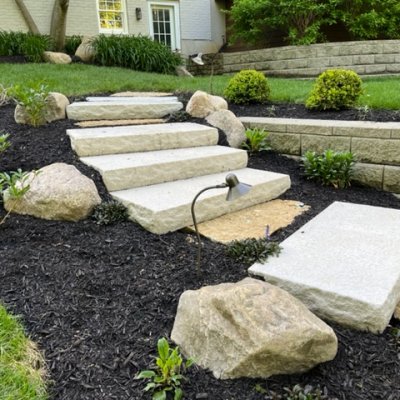 Ledgestone steps