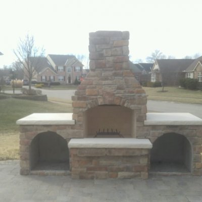 Stone Fireplace
