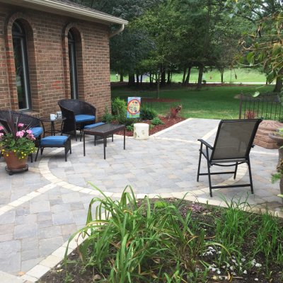 Outdoor Living Space at front entrance